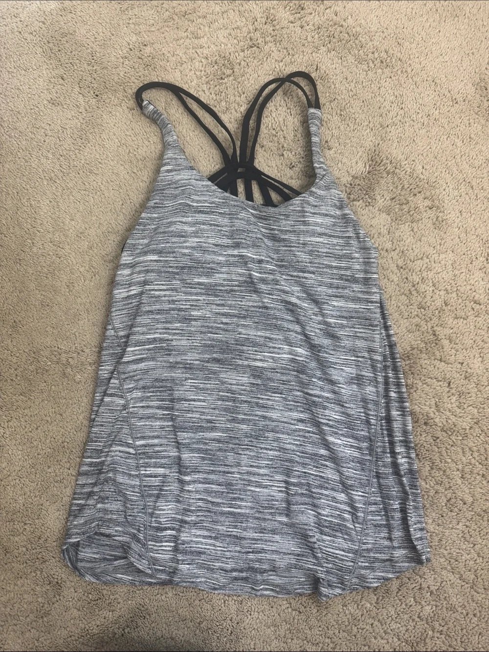 Lululemon Moment To Movement 2-In-1 Tank Heathered Black / Black size 4